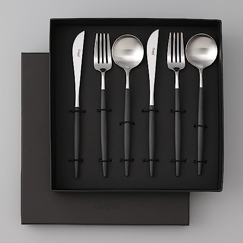 

Сервиз Cutipol GOA Black Silver, 6 предметов