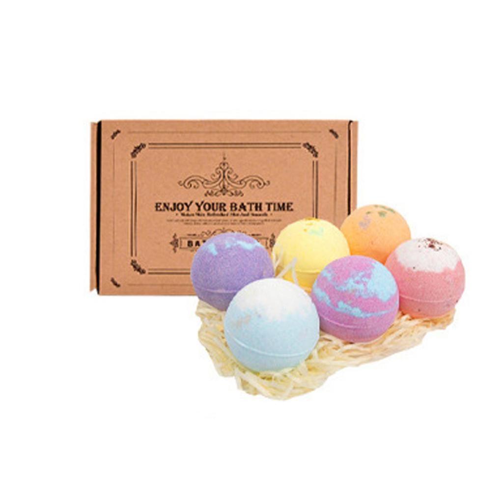 Handmade Bath Bombs Gift Set with Shea and Cocoa Butter for Moisturizing Skin Care Perfect as Birthday and Mothers Day Presents