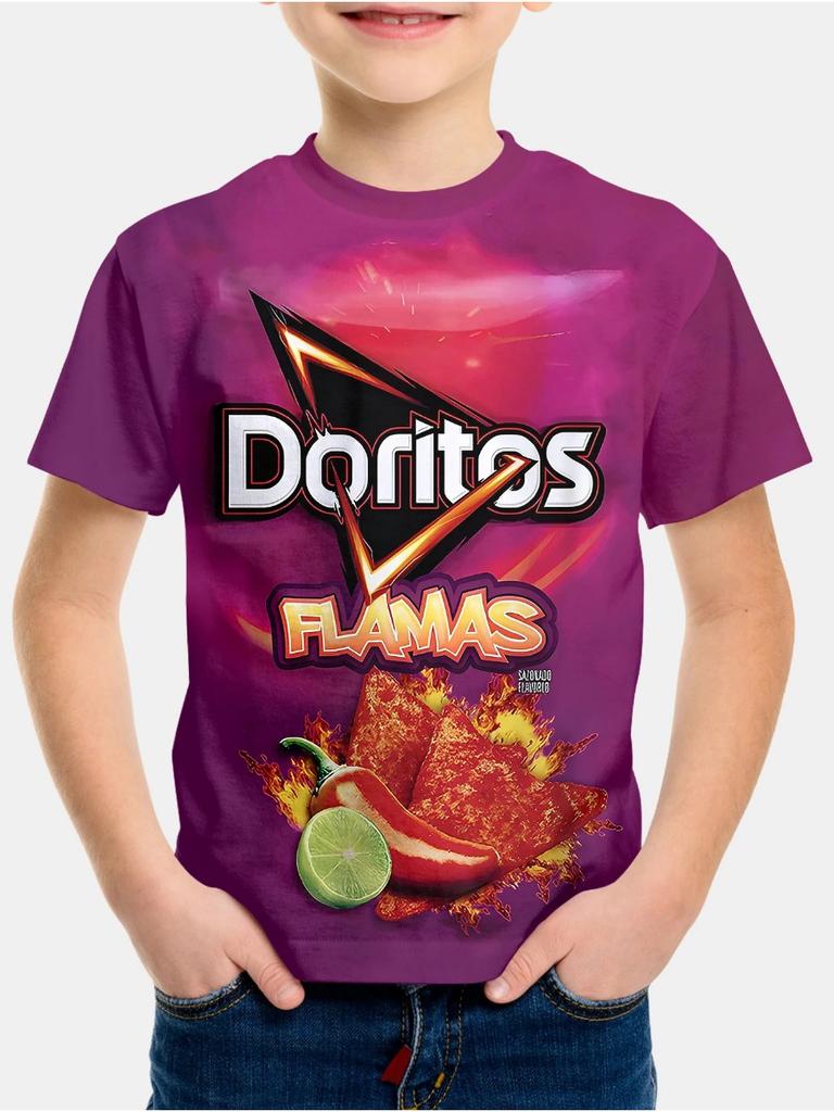 Μοντέρνα Παιδική Μπλούζα T-Shirt 3D Εκτύπωση Στρογγυλή Λαιμόκοψη Κοντομάνικη Για Αγόρια Κορίτσια Παιδιά Καθημερινά Τοπ