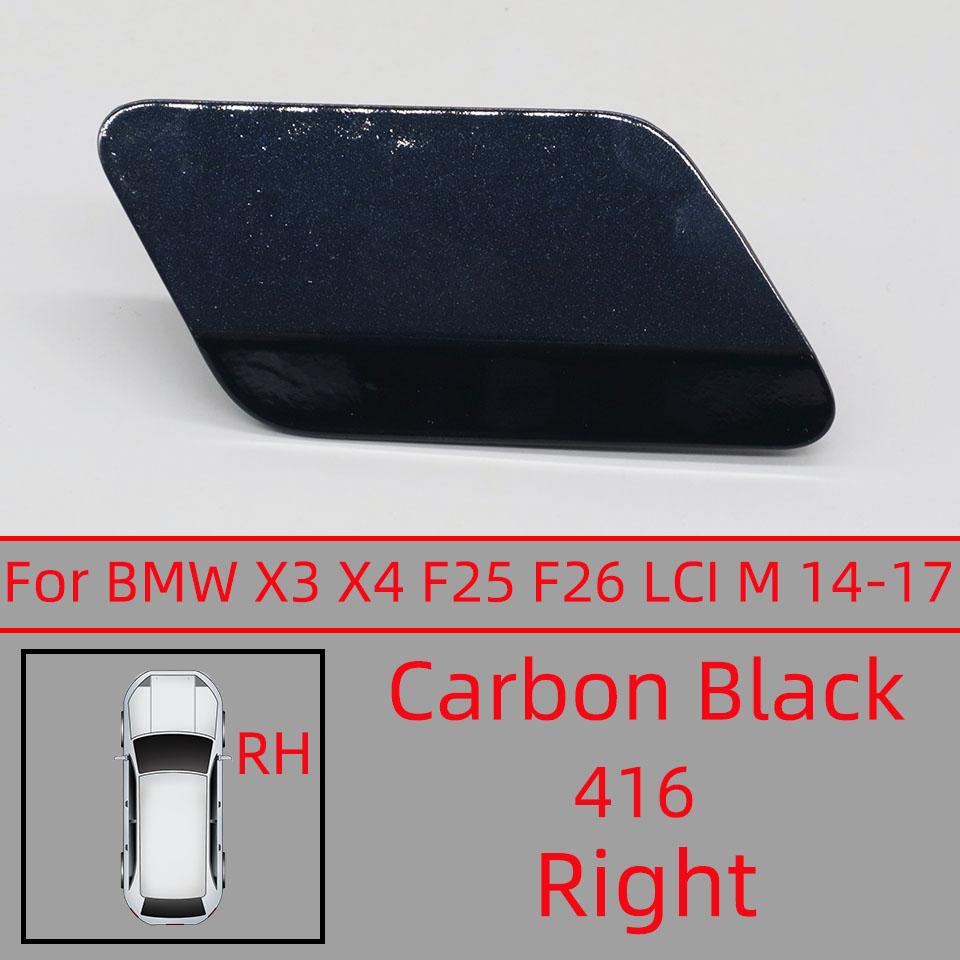 Auto Parts Headlight Washer Cover Cap For BMW X3 X4 F25 F26 LCI M-Sport 2014-2017 High Quality Spray Paint Black White Silver
