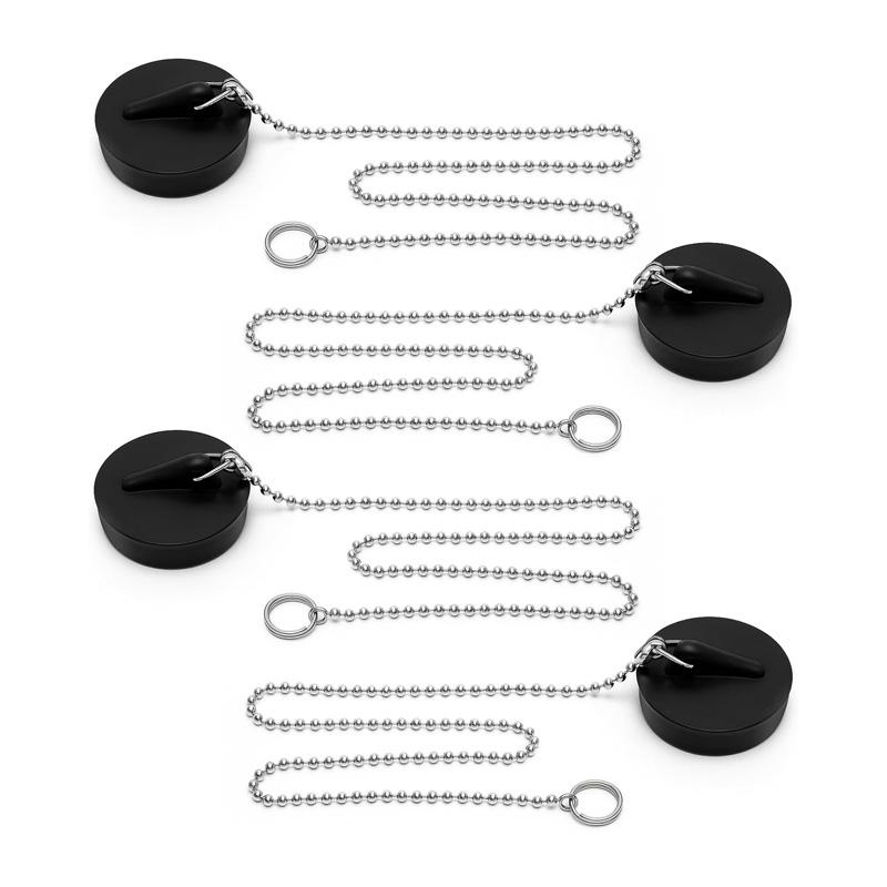 Ablaufstopfen Set mit 40cm Kette Universeller Ablaufstopfen Spülbecken Stopfen Badezimmer Bodenablauf Stopfen Badezimmer Zubehör