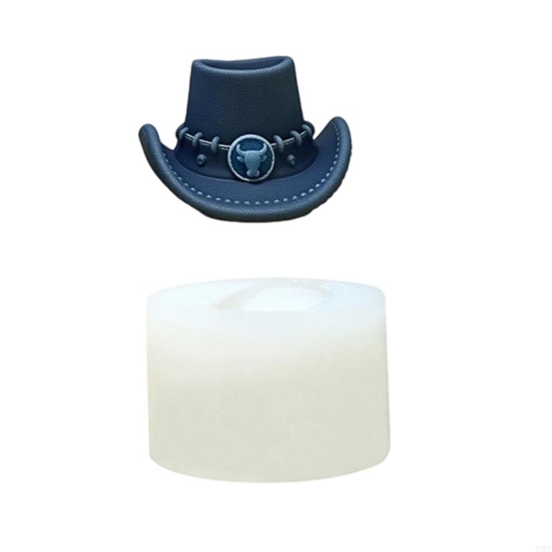 Multipurpose Cowboy Hat Crafting Mould Reusable Silicone for Candle Soap Plasters Decorations X3UC