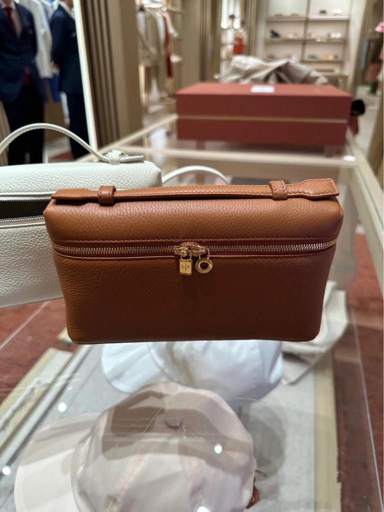 Gigi Style Genuine Leather Lunch Box Handbag - Litchi Grain Cowhide Shoulder Bag for Women