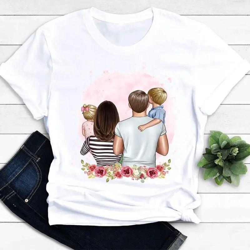 Women Clothing Mom Mama Love Mother Son Short Sleeve Graphic Tee T-shirts Female Ladies Fashion Casual Summer Tshirt Clothes