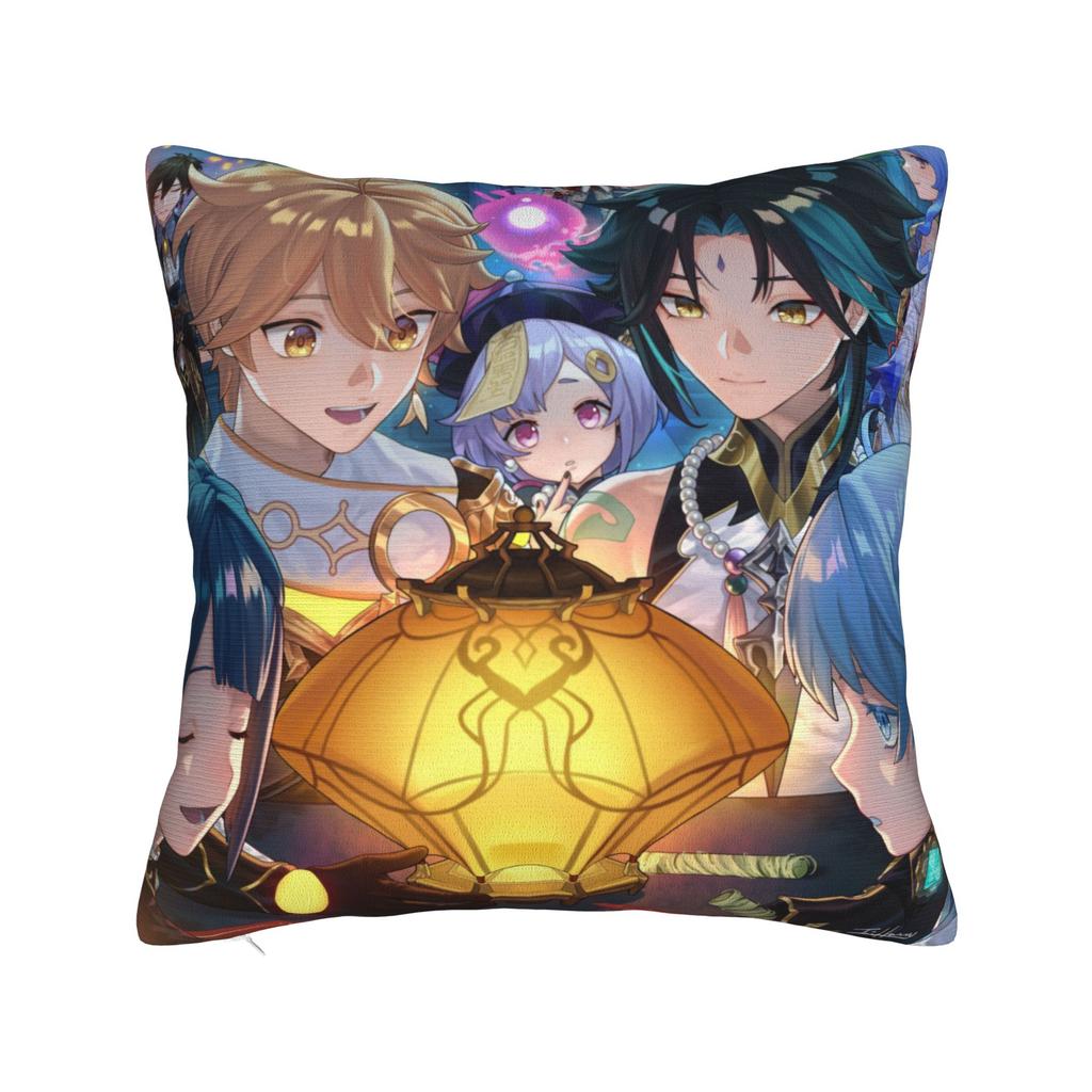 Genshin Impact Game Pillow Covers Stuff Printing Cushion Cover Gift  Pillow Case Cover Sofa Multiple Sizes