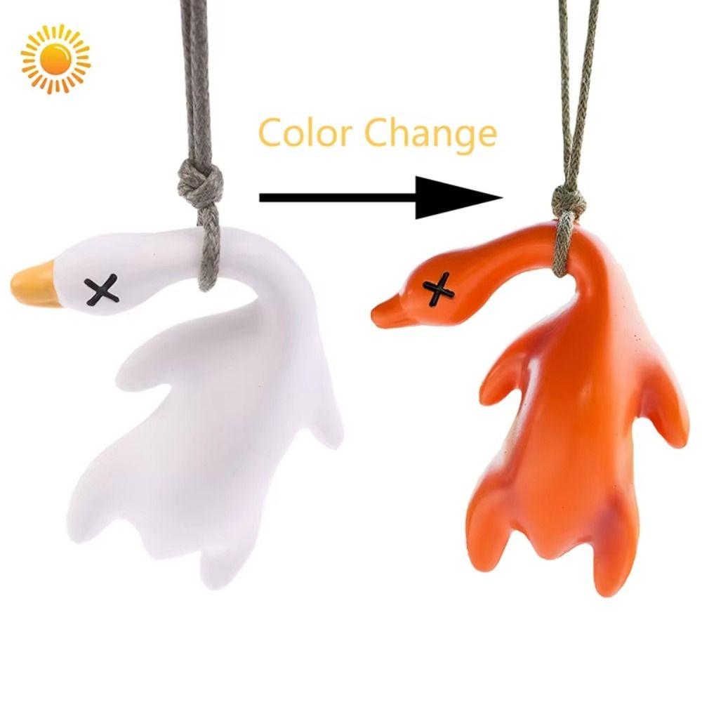 2Pcs Color Changing Color Changing Swing Goose Cute Car Hanging Ornament  Indoor Window