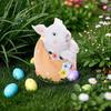 Flexible Silicone Rabbit Figurine Shaped Decoration Mould High Temperatures Resistant Gypsum Mould for Desktop Ornament