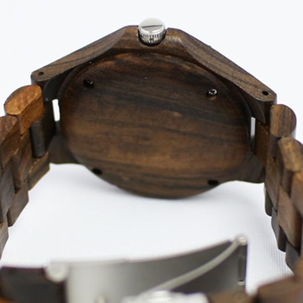Wooden Natural Wristwatch Wristwatch, Material, Lightweight, WDW002-02 Men's [ Item]