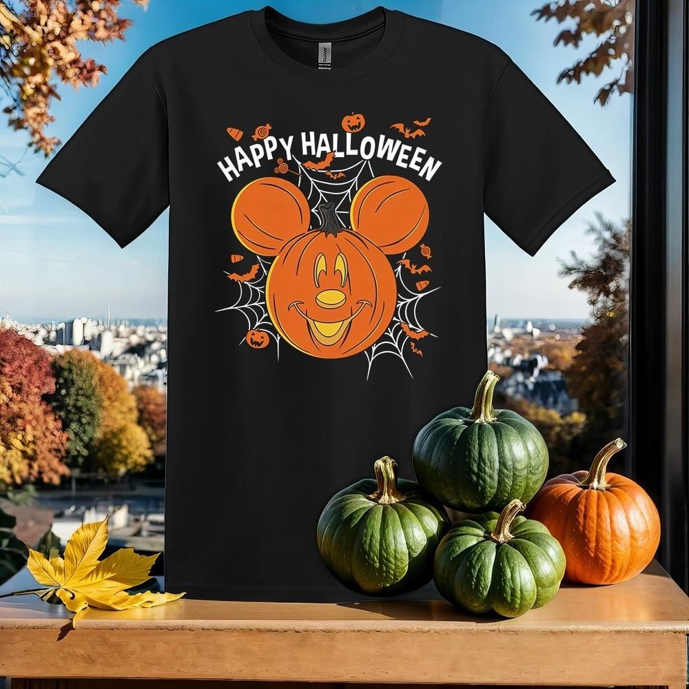 

Happy Halloween Mickey Head T-shirt T shirt Men Women Unisex Tshirt SY456 4XL