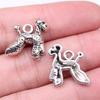 20pcs Puppy Dog Dachshund Bulldog Doghouse Charms Antique Silver Color Plated Pendants Jewelry Making DIY Handmade Craft