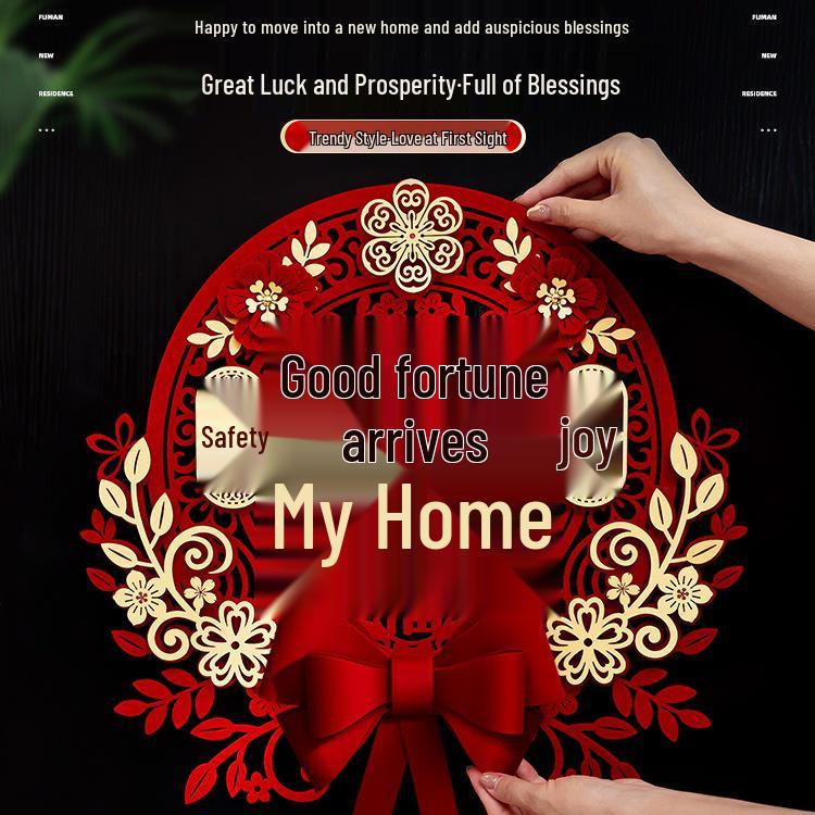 Dekorationsset für die Einweihungsfeier: Türaufkleber & Anhänger für Einweihung