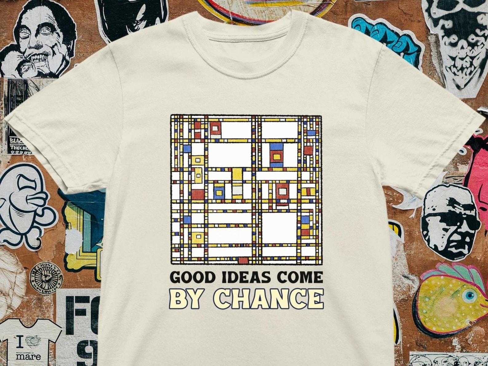 Broadway Boogie-Woogie T-shirt: Piet Mondrian Inspired 100% Cotton Tee L