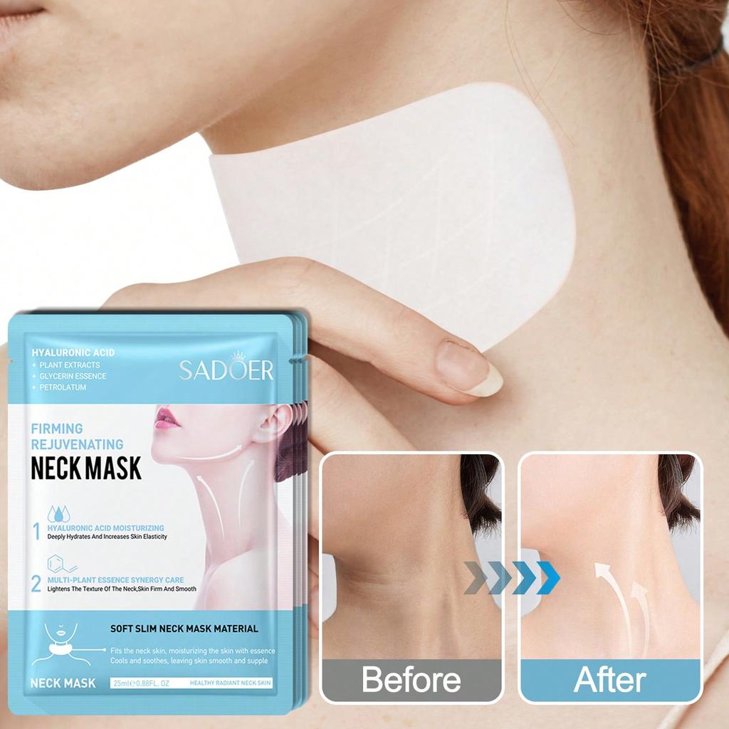 1/5/10PCS Firming And Rejuvenating Neck Mask, Neck Facial Mask, Containing Hyaluronic Acid, Asiatica