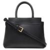Bally Logo Magnetic Closure Leather Shoulder Crossbody Handbag Medium Women Handbags Black 6310322