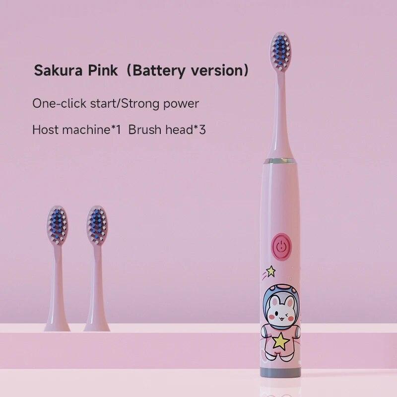 

Электрическая зубная щетка для детей, высокая плотность, мягкая щетина DuPont, IPX7, водонепроницаемая версия с аккумулятором, сильная мощность