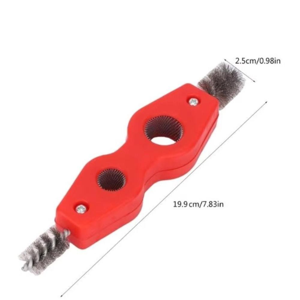 Double-headed 4 In 1 Copper Pipe Brush Reamer Copper Tube Polishing Tool Wire Brush  PVC Pipe