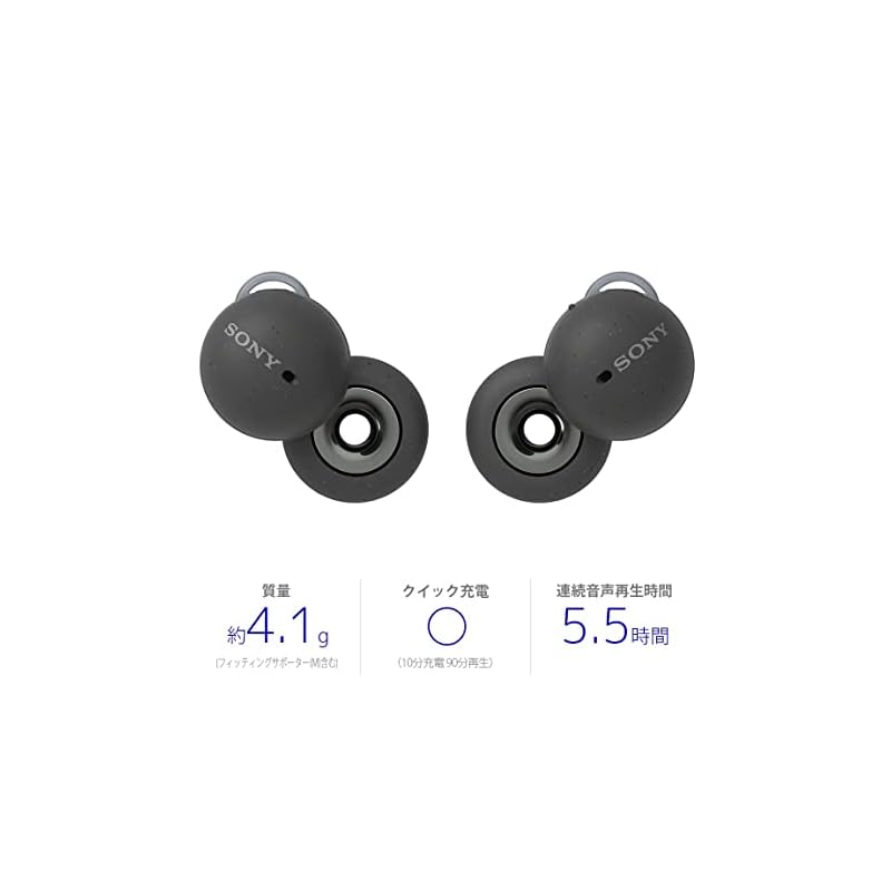 Sony LinkBuds: True Wireless Earbuds / Compact and Lightweight (4.1g) / Fully Open Style for Always-On Wear / Microphone for Calls / 12mm Drivers /