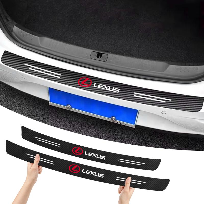 Car Trunk Sticker Rear Bumper Protector Carbon Fiber Texture Decor Accessories For Lexus F SPORT GX460 Ct200h IS250 ES 220D