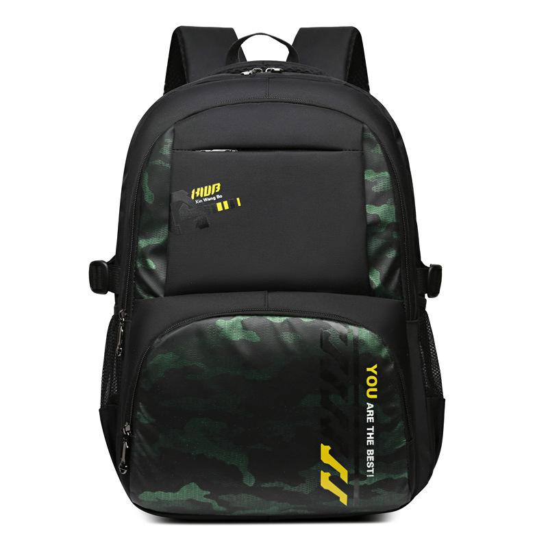 Backpack Casual Business Computer Backpack Male Travel Junior High School Student College Student School Bag Large Capacity Air Cushion Strap