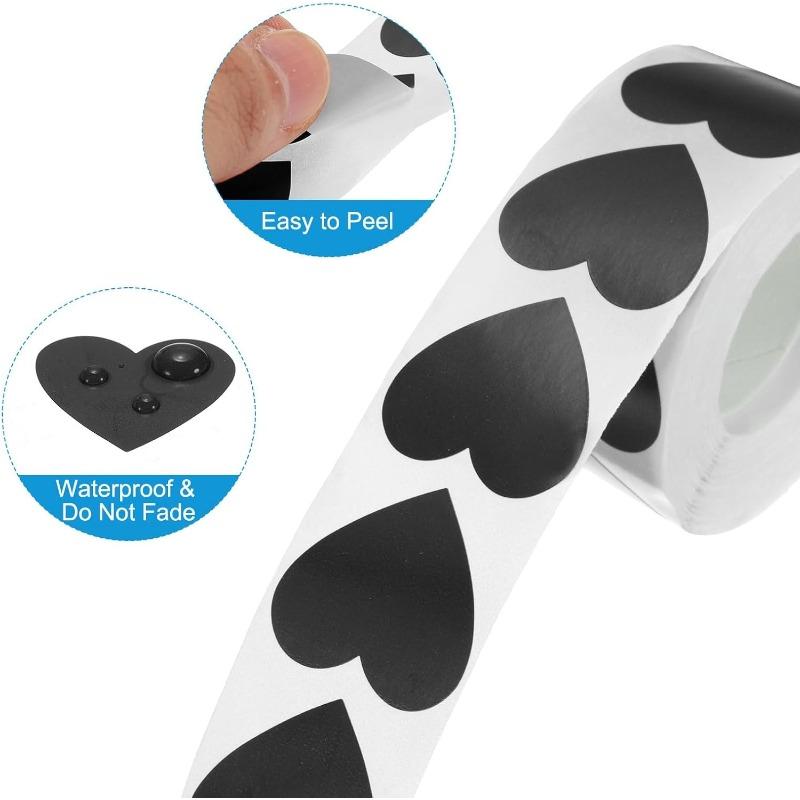 500pcs/roll Heart Stickers Roll Valentine's Day Love Shape Labels Removable for Craft Envelopes Boxes Gift Tags Bags Wedding