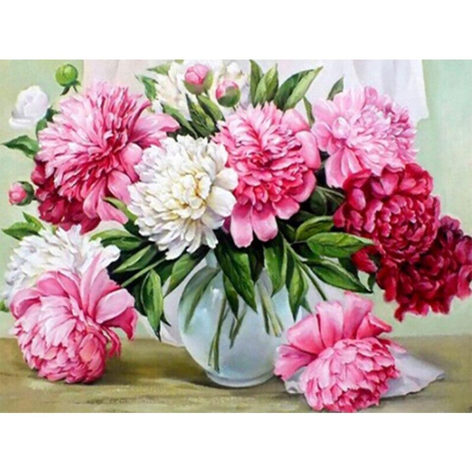 5D Diamond Painting Beautiful Flower Rhinestone Picture Kit Full Diamond Embroidery Mosaic Gift DIY Home Decoration