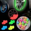 4PCS Luminous Tire Valve Caps, Green/blue/red, Sturdy Structure, Suitable for All Vehicle Models, Durable Car Valve Caps