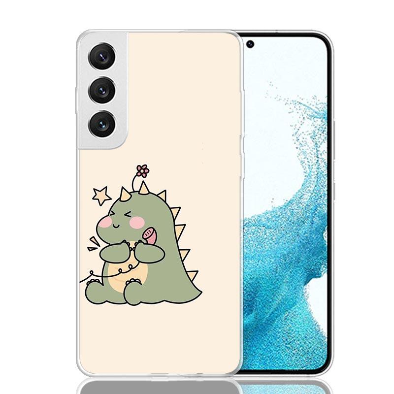 Cute Cartoon Dinosaur Baby Phone Case For Samsung Galaxy S26 S25 Edge S24 S23 FE S22 Ultra S21 Plus S20 + Fundas Cover Coque Gal