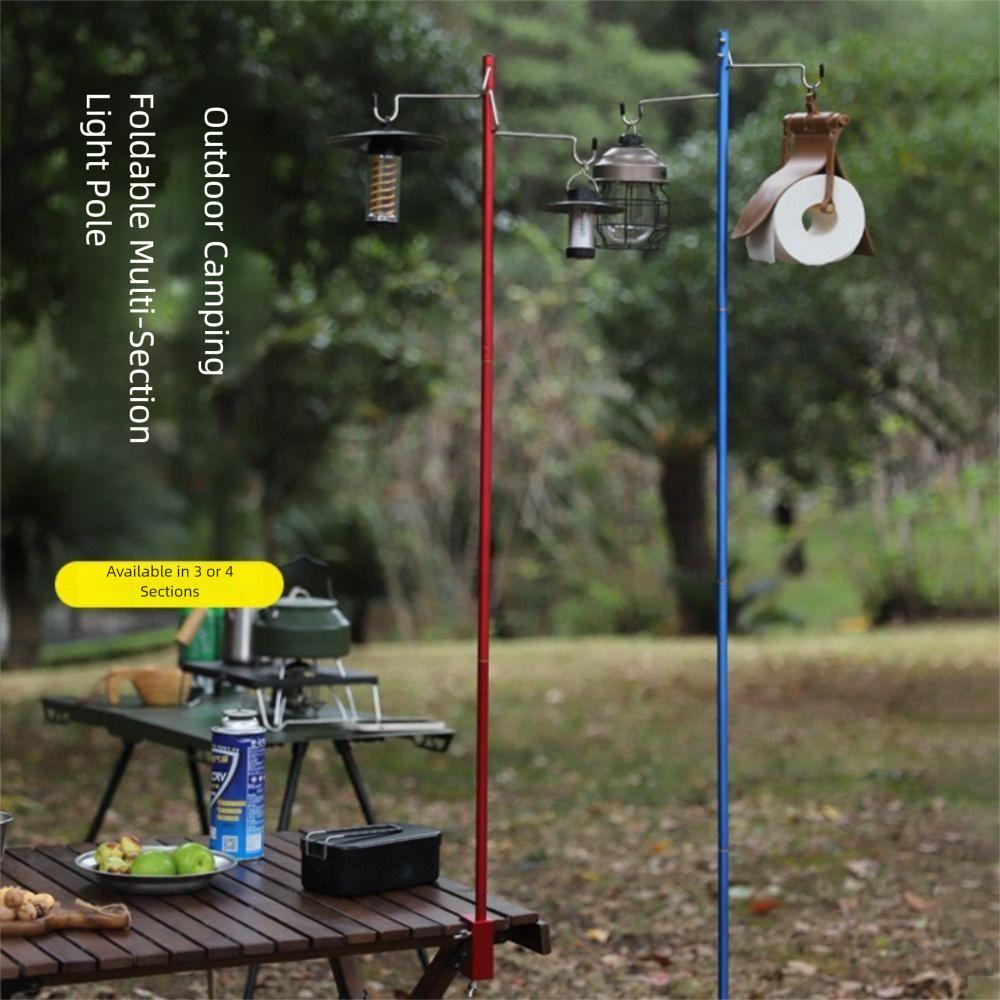Detachable Camping Lantern Stand Aluminum Alloy Lantern Hangers New Tent Lamp Stand Fishing