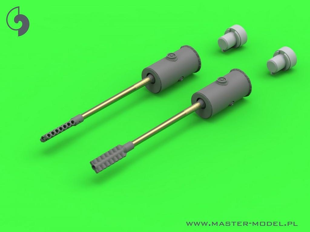 Master Model WW2 German Flakpanzer Kugelblitz MK103 3cm Machine Gun Barrel with Armored Sleeve Plastic Model Parts 1/35 IV/Flakpanzer V/Flakpanzer