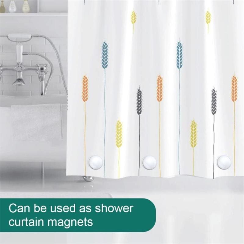 12-Pieces/lot Reliable Magnetic Curtain Holders Waterproof Curtain Magnet Shower Drapery Counterweights for Bathroom