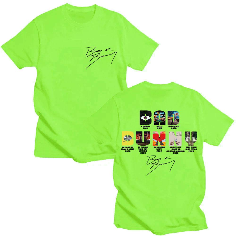 Rapper Bad Bunny Music Album Cover T Shirts Men Women Harajuku Fashion Hip Hop T-shirt Oversized Cotton Casual Tshirt Streetwear