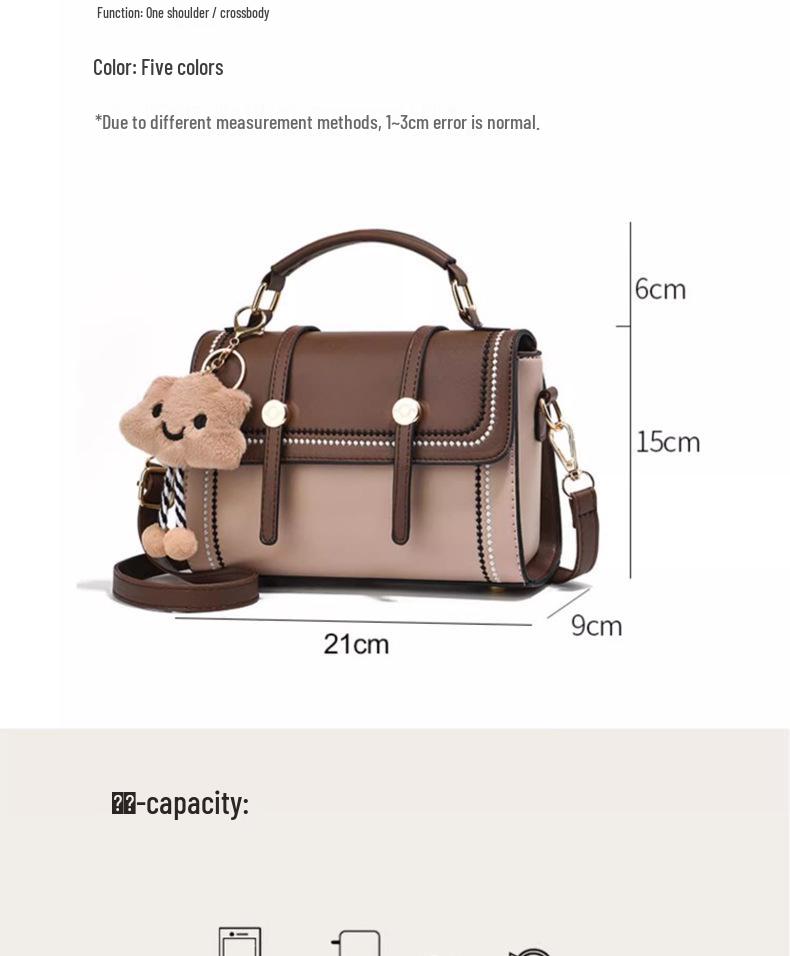 Women's 2026 Color Block Crossbody Bag - Cute, Versatile, and Simple Handbag