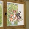 Static Cling Window Stickers Cartoon Animals Butterflies Flowers Removable No Glue Glass Door Shop Window Home Decor