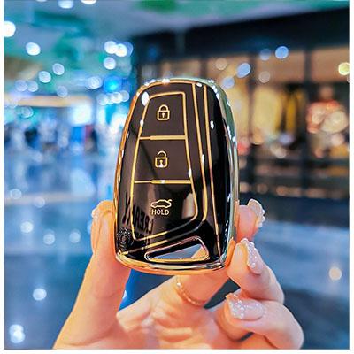 Soft TPU Car Key Cover Remote Case For Hyundai Santa Fe Sport Ix45 Equus Centennial Genesis G80 Grandeur Azera 2013-2016 Shell