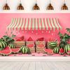 2D Summer Watermelon Stall Photo Backdrop Fruit Party Decor Cloth