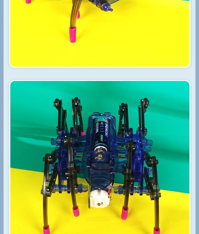 Electric Crawling Spider Robot Kit: Science Experiment & Teaching Aid
