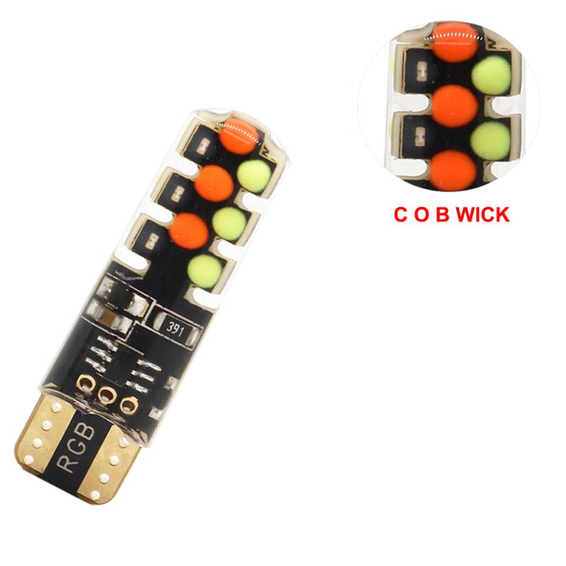 Led T10 Rgb Car Clearance  Light 12v Rgbw Cob Led Auto Atmosphere Lamp Reading Bulb With Remote