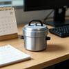 Miniature Pressure Cooker Model 3D Printed Tiny Cookware Ornament with Decompression Button Stress Relief Fidget Toy for Office Desk Decor