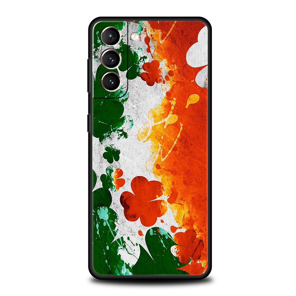 Ireland Flag Phone Case For Samsung Galaxy S25 Edge S24 S23 S22 Ultra S20 S21 FE 5G S10 S9 Plus S10E Soft Cover