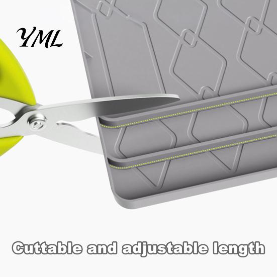 Easy Clean Shelf Liner Silicone under Sink Mat with Raised Edge, Waterproof Leak-Proof Non Heavy Duty Under Slip Cabinet Liner, Oil-proof Washable