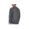 Under Armour Tech Logo Printed American Vintage Training Crew Neck Long Sleeve T-Shirt Men Tops Gray 1379782-012
