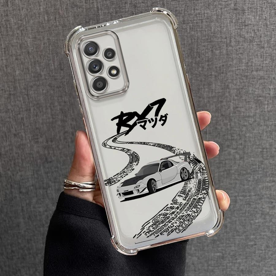 Soft Cover Case for Samsung Galaxy A21s A13 A33 A26 A35 A36 A24 A52 A17 A15 A16 A25 Japanese JDM Drift Car