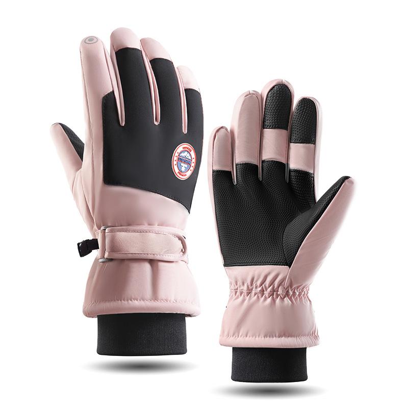 Winter Outdoor Fleece Warm Wasserdicht und Rutschfest Touchscreen Elektrofahrradfahren und Bergsteigen Handschuhe