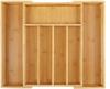 Expandable Bamboo Kitchen Drawer Organizer,Adjustable Cutlery Holder and Cutlery Tray Organizer,Drawer divider for silverware,Ta