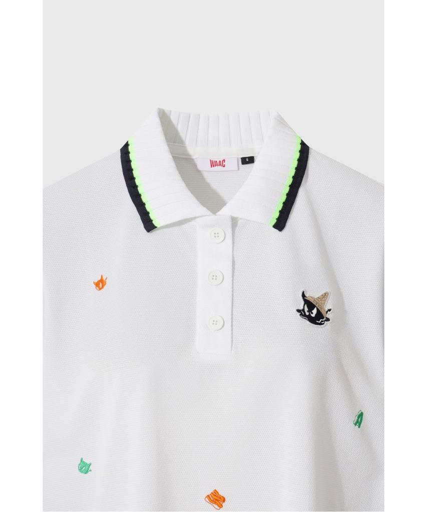 WAAC Women Knit Collar Loose-Fit Polo Wwtcm26500Whx