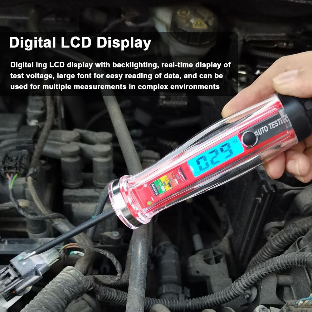 Electrical Test Pen Bipolar Automotive Wiring Tester Digital LCD Automobile Power Tester 1 75V Car Power Tester