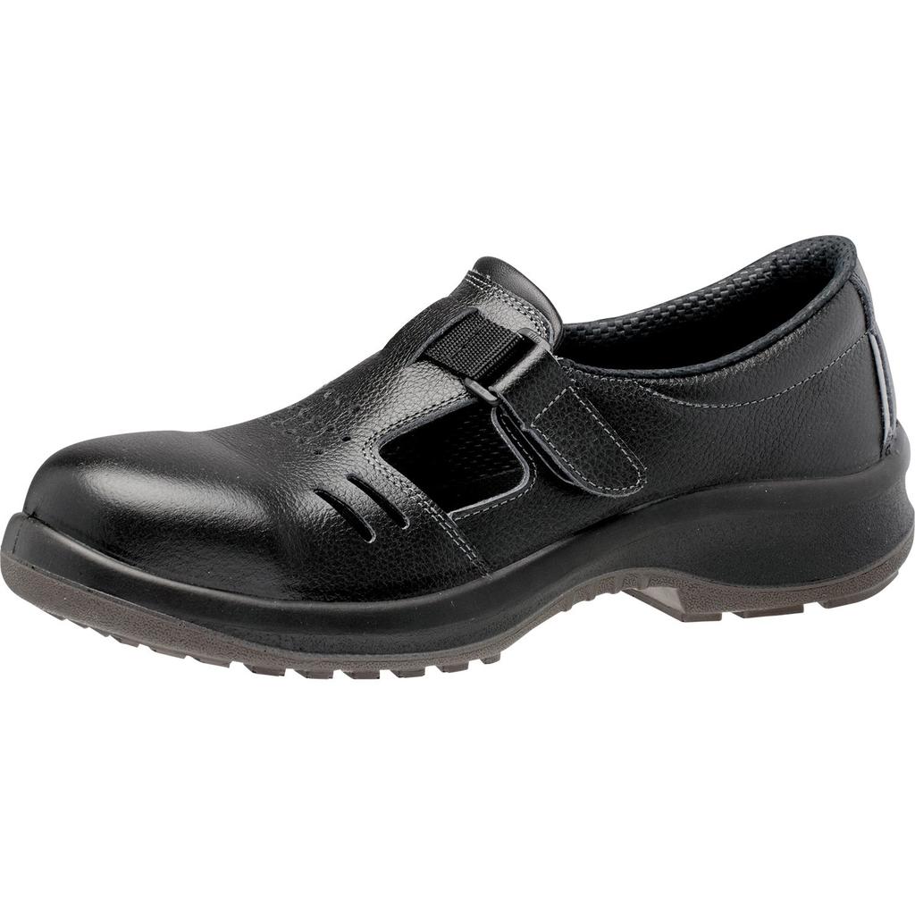 Premium High Verde Safety Shoes JIS Standard Velcro Fastener Normal Work Wide Toecap Ventilation PRM205 Black cm [Midori Anzen] Slip-on 26.0