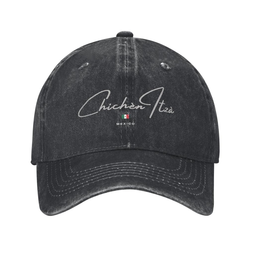 Mexico Chichen Itza Mexique Baseball Cap Casual Distressed Denim Tourist Travel Sun Cap Unisex Outdoor Activities Gift Hats Cap