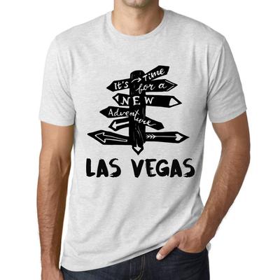 T-shirt grafica da uomo T-shirt vintage Tempo per nuovi vantaggi Las Vegas Vintage White