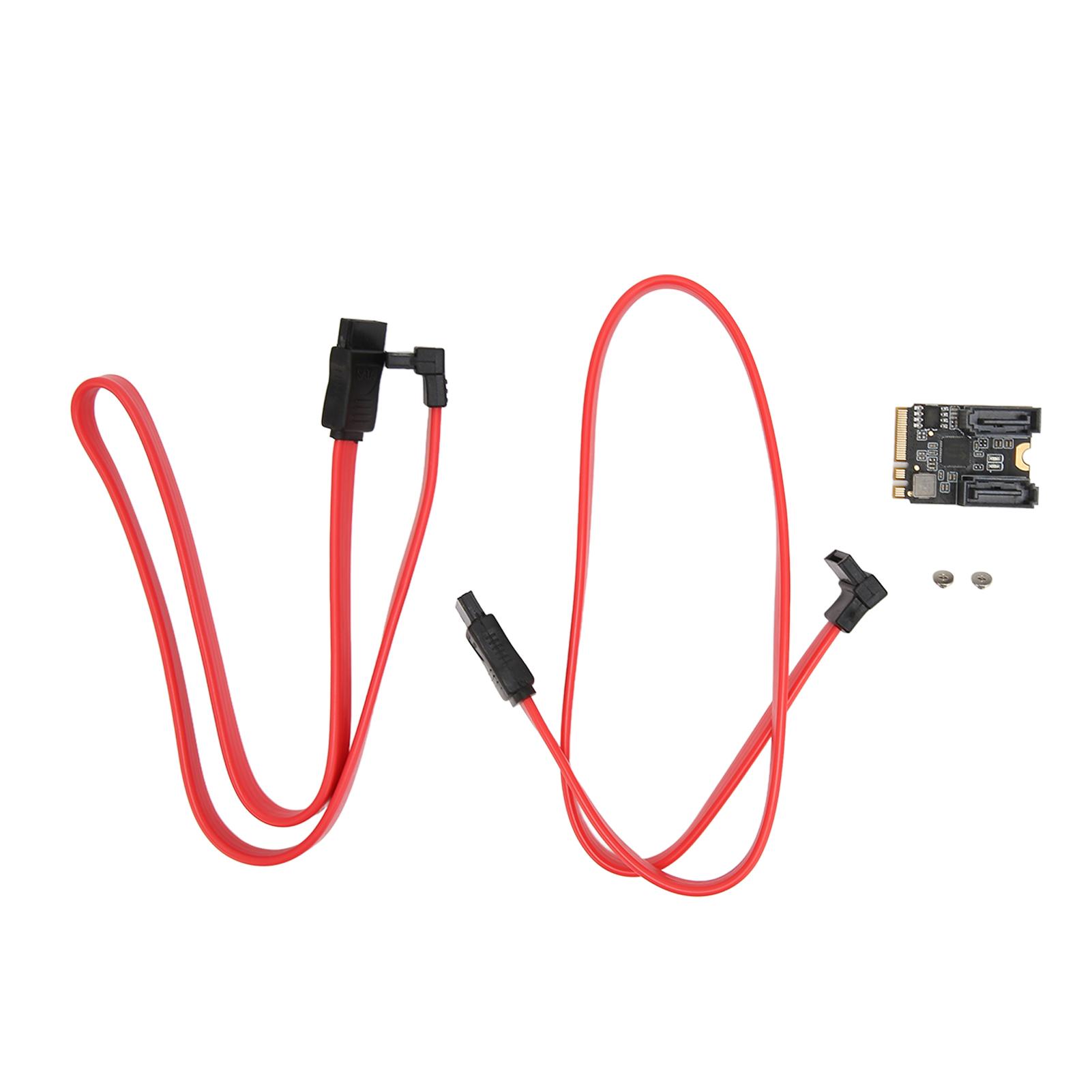 

M.2 to 2 Port SATA3.0 6Gbps JMB582 Chip M.2 to 2 Port SATA3.0 Expansion Card for Computer for